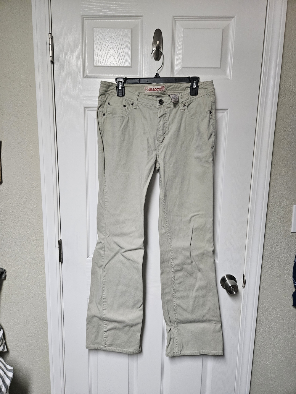 Faded Glory Women's Light Khaki Boot Cut Jeans - Size 12 Tall